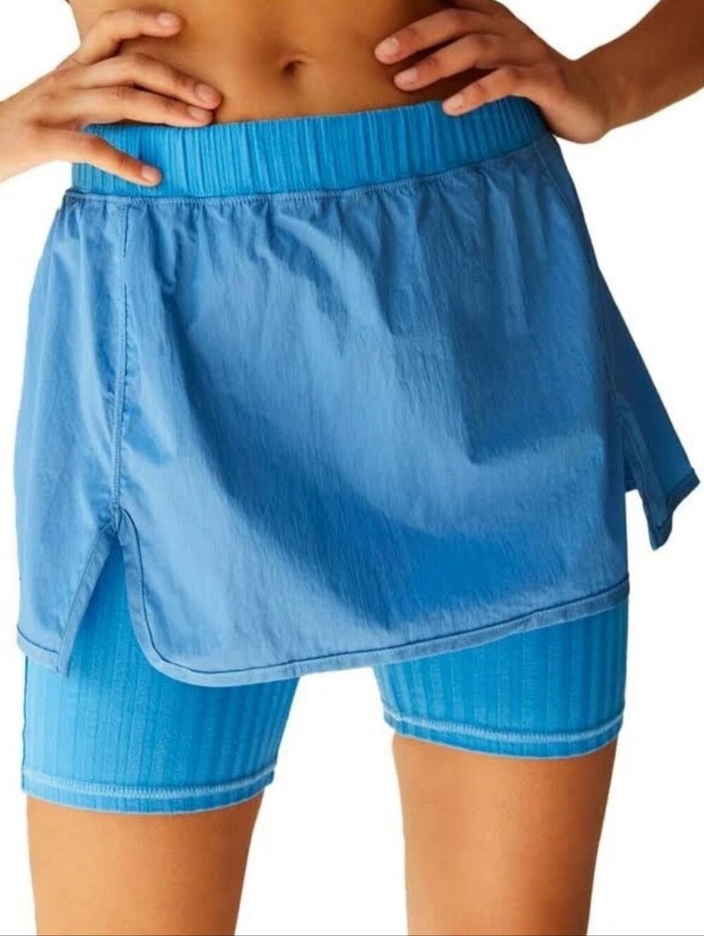 Free People Movement Daisy Woven Skirt Skort Breezy Blue Medium